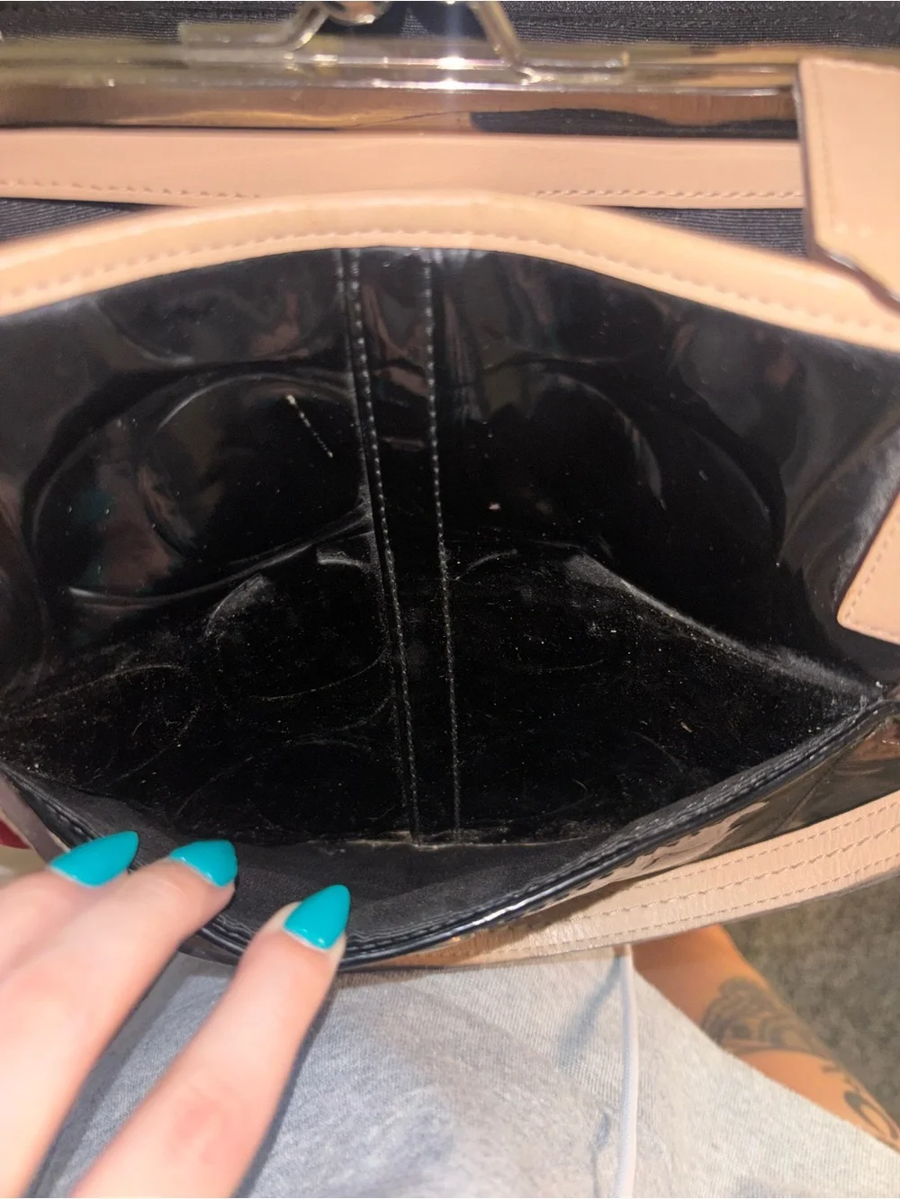 Vintage Y2K Coach Peyton Patent Leather Kiss-Lock Tote Handbag
